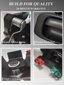 img 1 attached to 🔧 SYOAUTO Задняя дверца ручки и обрамление для Chevrolet Silverado GMC Sierra 1999-2007 - черный текстурированный - Заменяет OEM 15997911, 15228539, 15228541, 15228540