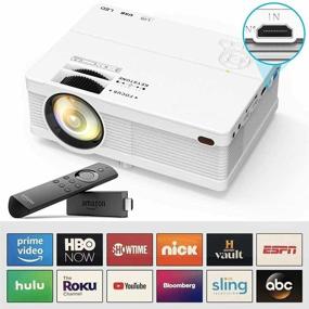 img 2 attached to 📽️ High Brightness Mini Projector with 100" Screen - Portable LCD Projector, Full HD 1080P Supported, Compatible with TV Stick, Phone, Games, HDMI, AV, Slide Projector for Outdoor Movies - 7500 Lumens