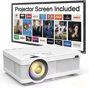 img 4 attached to 📽️ High Brightness Mini Projector with 100" Screen - Portable LCD Projector, Full HD 1080P Supported, Compatible with TV Stick, Phone, Games, HDMI, AV, Slide Projector for Outdoor Movies - 7500 Lumens