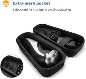 img 1 attached to 🧳 ProCase Carrying Case for Philips Norelco Electric Shaver - Travel Carry Protective Bag for Men's Trimmer and Shaver 4500, 3100, 6400, 9700, 1150x, 8900, 1100 - Black