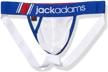 jack adams jockstrap white extra logo