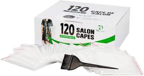 img 2 attached to 💦 Disposable Hair Salon Capes - Individually-Packed (120 PCS), Waterproof & Plastic Capes for Clients