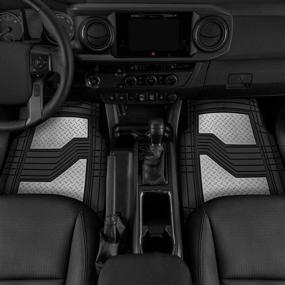 img 3 attached to 🚗 Ultimate Total Protection: Caterpillar CAT All-Weather Rubber Floor Mats | Car, Truck, SUV & Van | Black & Silver | Durable Trim-to-Fit Liners | Heavy-Duty & Odorless