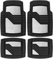 🚗 ultimate total protection: caterpillar cat all-weather rubber floor mats | car, truck, suv & van | black & silver | durable trim-to-fit liners | heavy-duty & odorless logo