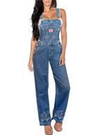 👖 revolt pvj6041 women's classic overalls - stylish jumpsuits, rompers & overalls for women's clothing logo