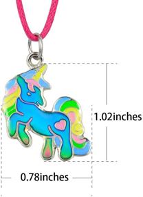 img 3 attached to Cute Unicorn Pendant Mood Necklace - Fun 🦄 Jewels for Girls - Color Change Fairy Tale Gift