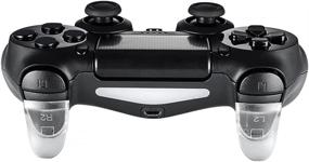 img 2 attached to 🎮 eXtremeRate Transparent Clear 2 Pairs L2 R2 Buttons Extension Trigger for Playstation 4 Controller, Game Improvement Adjusters Extenders for PS4 Controller Model JDM-030