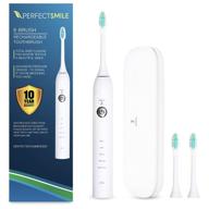 🦷 cri naturals perfect smile e-brush: rechargeable electric toothbrush with pressure sensor, timer, 5 modes - 31,000 vpm, 28 day charge, travel case & 2 brush heads logo