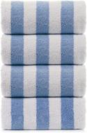 eco-friendly turkish cotton pool towel with stripe design - large beach towel (30x60 inches) by turkuoise towel (blue) logo