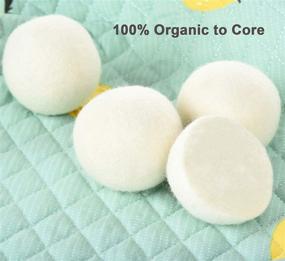 img 1 attached to 🐑 Wool Dryer Balls Organic XL 6-Pack: Reusable Natural Fabric Softener | Handmade Dryer Ball Set | Alternative to Dryer Sheets | New Zealand Wool for 1000+ Loads | Baby-Friendly | Reduces Wrinkles & Shortens Drying Time