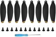 🚁 set of 4 pairs gold mavic mini 4726f foldable low noise propellers - dji mavic mini drone accessories logo