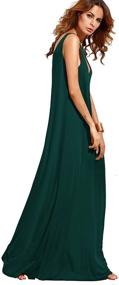 img 1 attached to 👗 Verdusa Women's Casual Sleeveless Maxi Dress with Deep V Neck for Summer Beach