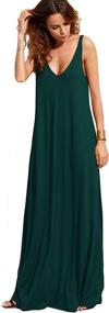 img 4 attached to 👗 Verdusa Women's Casual Sleeveless Maxi Dress with Deep V Neck for Summer Beach