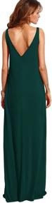 img 3 attached to 👗 Verdusa Women's Casual Sleeveless Maxi Dress with Deep V Neck for Summer Beach