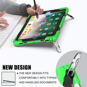 img 3 attached to 📱 ZenRich Universal iPad 9.7 inch Case - Green, with Kickstand Hand Strap and Shoulder Strap, for iPad 9.7 2017/2018, iPad Air 2, and iPad Pro 9.7 2016