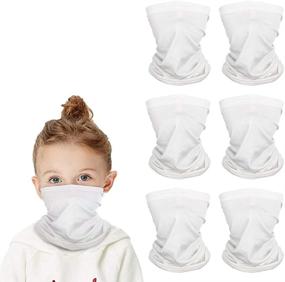 img 4 attached to 🌞 [6 Pack] Kids Summer UV Neck Gaiters Balaclava Face Covering for Children - Sun Protection Shield