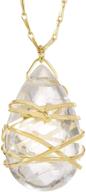 crystal wrapped wholesale gemstone necklace logo
