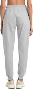 img 2 attached to 🩳 Cotton Jogger Lounge Sweatpants for Women - PULI Ribbed Splicing with Zippered Pocket for Workouts