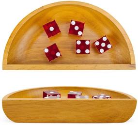 img 4 attached to 🎲 Brybelly Wooden Craps Dice Boat: A Timeless Game Companion