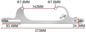 img 3 attached to Верхний рейтинговый держатель газового кабеля гоночных автомобилей серии 4150 4160, держатель газовых дроссельных заслонок из билетного алюминия, анодированное крепление газового кабеля, регулируемое (серебряный).