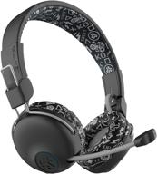 🎧 jlab jbuddies play wireless gaming kids headset, black, 22+ hours bluetooth 5 playtime with 60ms super-low latency for mobile gameplay, retractable boom mic, aux cord compatible with gaming consoles logo