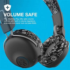 img 1 attached to 🎧 JLab JBuddies Play Wireless Gaming Kids Headset, Black, 22+ Hours Bluetooth 5 Playtime with 60ms Super-Low Latency for Mobile Gameplay, Retractable Boom Mic, AUX Cord Compatible with Gaming Consoles