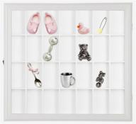 🖼️ white gallery solutions 18x16 collectible display case shadow box - hinged front for effortless access logo