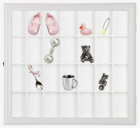 img 4 attached to 🖼️ White Gallery Solutions 18x16 Collectible Display Case Shadow Box - Hinged Front for Effortless Access