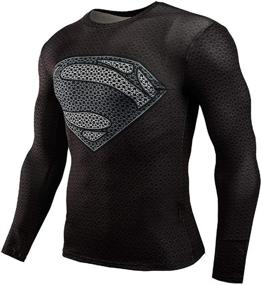 img 2 attached to 👕 Jack Cordee Men's Long Sleeve Superman Shirt - 3D Compression Sports Shirt with Size recommendations for a Better Fit