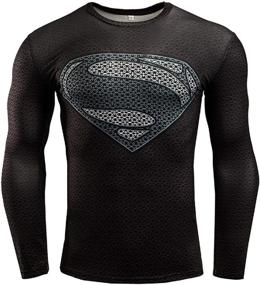 img 4 attached to 👕 Jack Cordee Men's Long Sleeve Superman Shirt - 3D Compression Sports Shirt with Size recommendations for a Better Fit