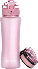 img 4 attached to 🍼 BPA-Free Kids Water Bottle, 15 oz Sports Reusable Water Bottles with Straw and Chug Lids, Spill-Proof Leak-Proof Design with Timed Drink Reminders for School, Travel, Bike, Gym - Baby Pink