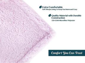 img 2 attached to Cozy up with the PAVILIA Fluffy Sherpa Throw Blanket - Lavender Light Purple, 50x60