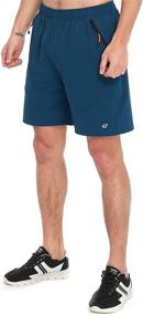 img 4 attached to 🏃 Ultimate Performance: EZRUN Mens 7 Inches Lightweight Quick Dry Running Workout Shorts with UPF 50+ Protection and Zipper Pockets