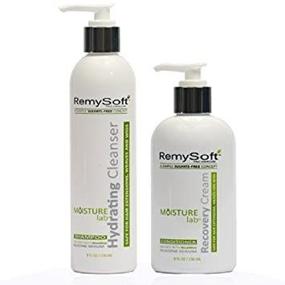 img 2 attached to Дуэт RemySoft Moisturelab Hydrating Cleanser & Recovery Cream - безопасный для наращенных волос, плетений и париков - Комбинация шампуня и кондиционера с салонной формулой - Нежный легкий пенный безсульфатный уход для волос