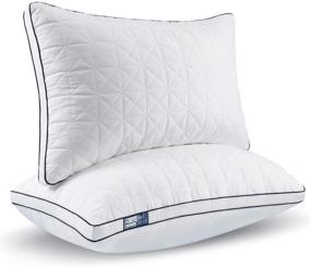 img 4 attached to 💤 BedStory King Size Bed Pillows - Set of 2, Hotel Quality Soft & Comfortable for Better Sleep, Luxury Pillows for Side, Stomach or Back Sleepers (19" x 34")