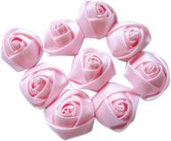 🌸 30-pack of baby pink satin 4d roses, 1.5" perfect for crafts, weddings, and brides logo