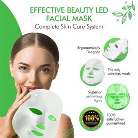 img 2 attached to 💆 Dermashine Pro 7 Color Wireless LED Face Mask - Photon Red Light for Rejuvenating Healthy Skin, Collagen Boost, Anti-Aging, Wrinkle Reduction - Korean Facial Care Mask, LED Face Mask Therapy