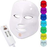 💆 dermashine pro 7 color wireless led face mask - photon red light for rejuvenating healthy skin, collagen boost, anti-aging, wrinkle reduction - korean facial care mask, led face mask therapy logo