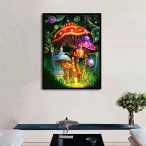 img 3 attached to Painting Mushrooms Rhinestone Embroidery 11 8X15 8