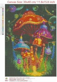 img 2 attached to Painting Mushrooms Rhinestone Embroidery 11 8X15 8