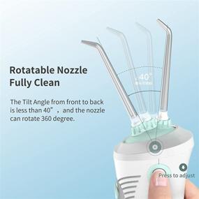 img 1 attached to SENSOLOGY Water Flosser: Portable and Rechargeable Cordless Dental Oral Irrigator with 5 Modes - 230ML, IPX7 Waterproof, Ideal for Braces & Bridges Care - Includes 6 Nozzles