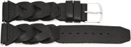 black replacement watch strap for timex logo