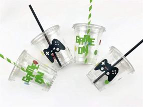 img 1 attached to 🎮 Set of 12 Disposable Cups for Video Game Themed Birthday Parties