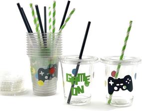 img 3 attached to 🎮 Set of 12 Disposable Cups for Video Game Themed Birthday Parties