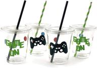 🎮 set of 12 disposable cups for video game themed birthday parties logo