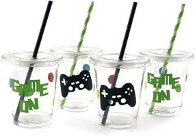 img 4 attached to 🎮 Set of 12 Disposable Cups for Video Game Themed Birthday Parties