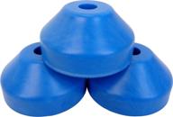 🔵 enhance your vinyl experience with blue plastic 7" 45rpm vinyl record dome adapter - set of 3 logo