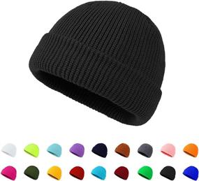 img 4 attached to 🧢 Winter Beanie Hats: Unisex Knit Caps for Classic Warmth in Winter