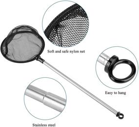 img 1 attached to 🐠 Mogoko Fine Mesh Telescopic Aquarium Fish Net: Extendable Long Handle for Fish Tank Maintenance