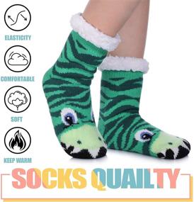 img 3 attached to 🧦 BRMINROU Kids Slipper Socks Winter Super Soft Cozy Fleece-Lined Indoor Anti-Slip Socks